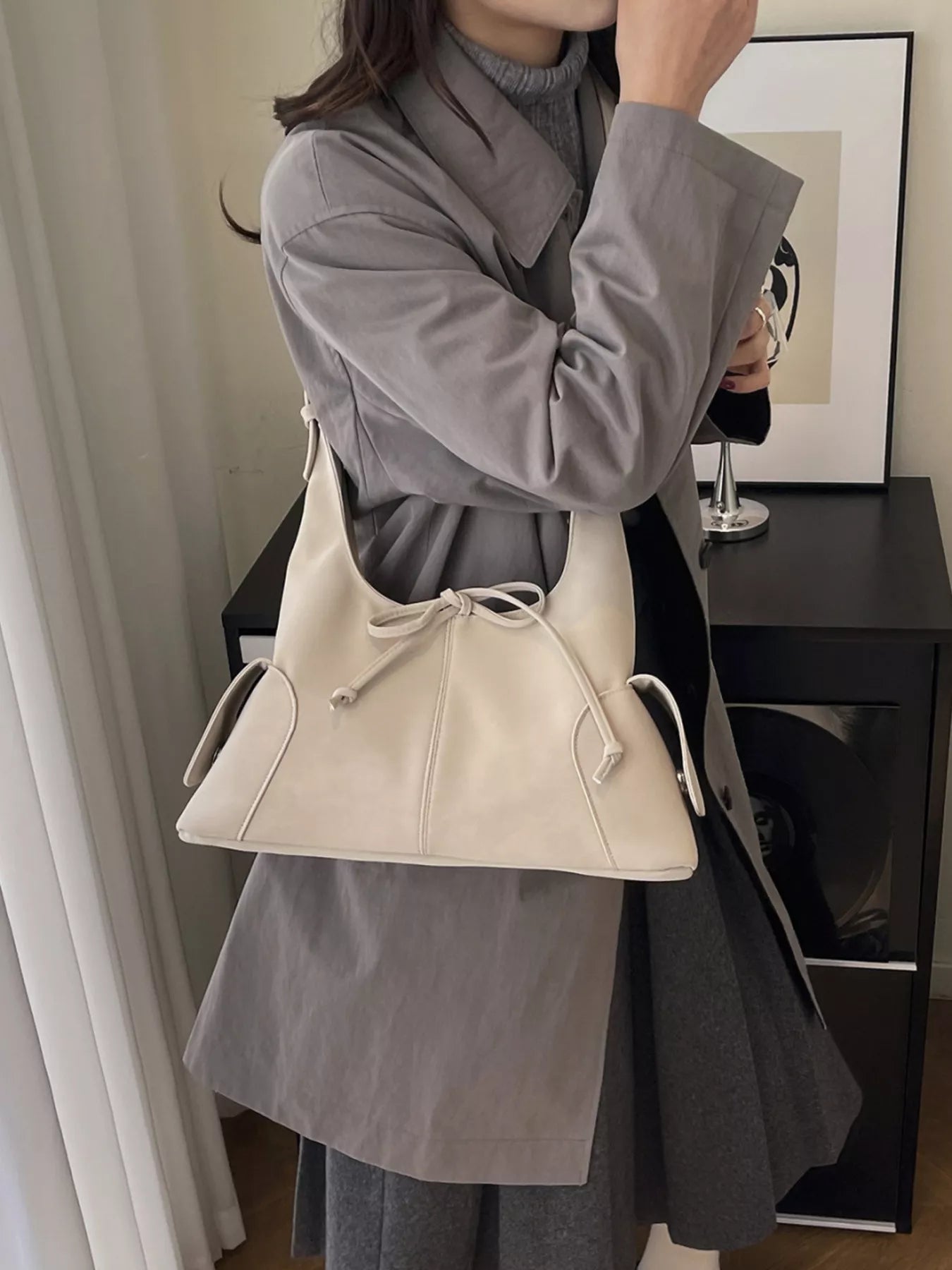 Bow Decor Crossbody Bag