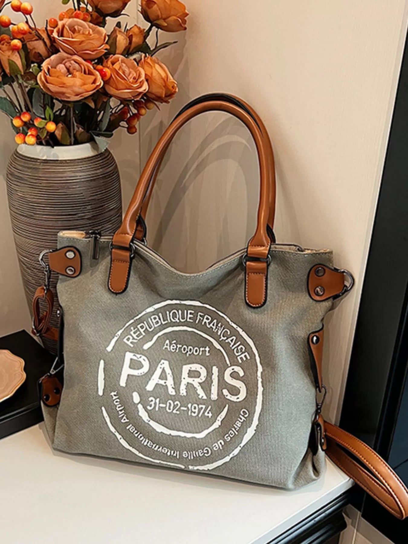 Lightweight Letter Graphic Handbag