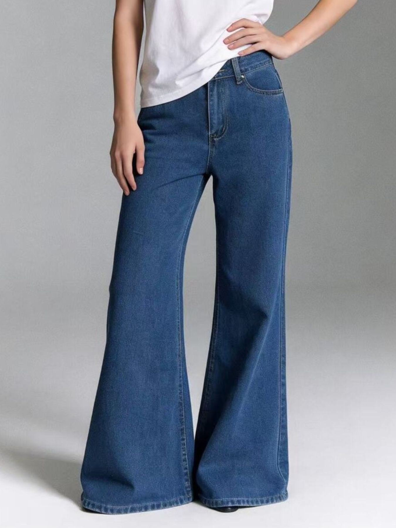 High-Waisted Flare Leg Jeans